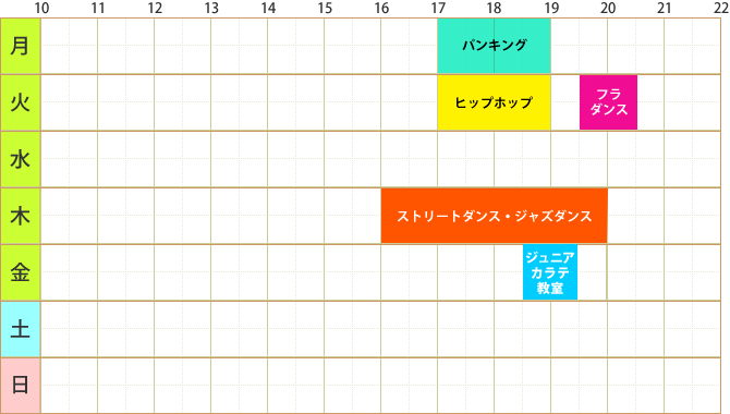 貸しスタジオ予約状況